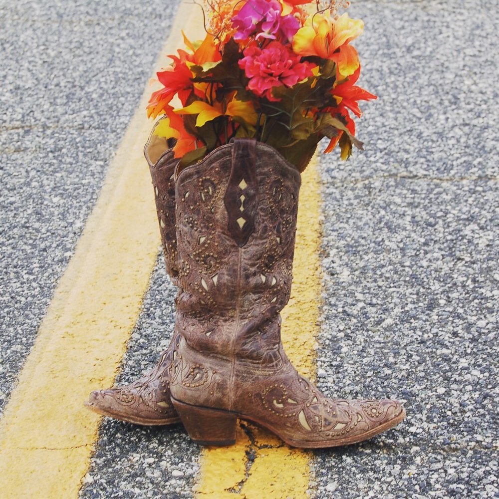 Genuine leather cowgirl boots